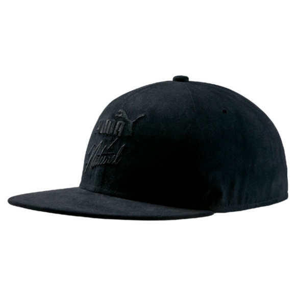 Puma Other - PUMA X Naturel Snap Back Suede Black Flat Brim Hat